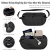 Wrapables Slim Fanny Pack, Hidden Money Belt, Secure Travel Pouch Protects Cash, Cards, Passport, Travel Documents, and Smartphone - 2 of 4