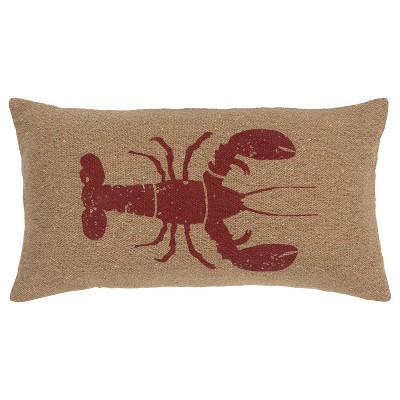 Lobster Poly Filled Pillow Red - Rizzy Home