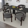 Akoasm Set of 2 Modern Accent Chair, Arm Chair with Open Back 3 Legs For Living Room & Bedroom-Gray - 4 of 4