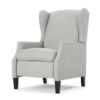 Christopher Knight Home Wescott Traditional Press-Back Recliner Taupe: Upholstered Polyester, Hardwood Frame