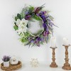 Northlight Mixed Wildflowers and Magnolias Artificial Spring Wreath, 24-Inch - 4 of 4