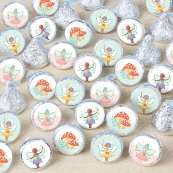 Big Dot of Happiness Let's Be Fairies - Fairy Garden Birthday Party Small Round Candy Stickers - Party Favor Labels - 324 Count