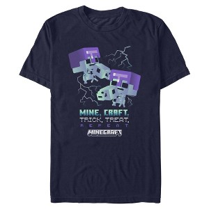 Mens Minecraft Skeletons Helmet Trick Treat Repeat T Shirt - 1 of 4