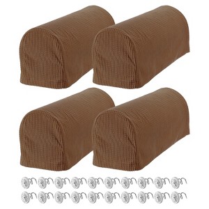 Unique Bargains Stretchy Anti-Slip Sofa Couch Armchair Covers with Pins 4 Pcs - 1 of 4