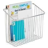 mDesign Metal Wall Mount Hanging Basket for Home Storage