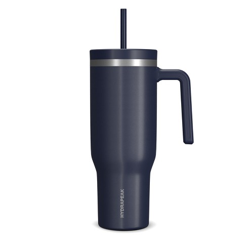 Hydrapeak Stainless Steel Bottle with Straw Lid & Silicone Boot 40oz in Navy