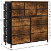39.4in Tall Dresser for Bedroom with 12 Drawers, Chest of Drawers with Side Pockets and Hooks, Sturdy Steel Frame, Wood Top, Easy Pull Handle - 2 of 4