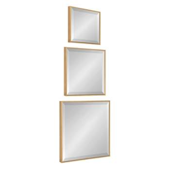 3pc Rhodes Wall Mirror Set Gold - Kate & Laurel All Things Decor