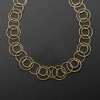 Ross-Simons 18kt Gold Over Sterling Textured and Polished Multi-Circle Necklace Size 18 - 3 of 4
