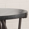 Vynxaria Contemporary End Table, Side Table, Nightstand, Gray, Ash Veneers, Iron Base - 3 of 4