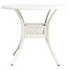 vidaXL Patio Table White 35.4"x35.4"x29.1" Cast Aluminum - 2 of 4