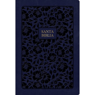 Rvr 1960 Biblia Letra Grande Tamaño Manual Edición Especial, Azul Marino, Símil Piel - by  B&h Español Editorial (Leather Bound)