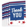 Big Dot of Happiness Stars and Stripes - Memorial Day, 4th of July and Labor Day USA Patriotic Party Thank You Cards (8 Count) - 2 of 4