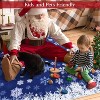 Snowflake Christmas Rug, Non-Slip Washable Holiday Throw Mat, Low Pile Soft Floor Carpet for Bedroom Bathroom Hallway - 3 of 4