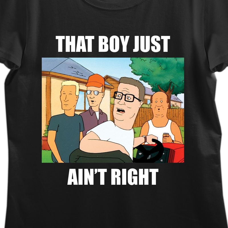 King Of The Hill That Boy Just Ain't Right Crew Neck Short Sleeve Black Women's T-shirt, 2 of 3