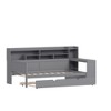 FURNIinspire Beds Wooden Full Size Daybed with Storage Drawers Shelves and Study Desk for Bedroom or Study, Gray, 91.3"*49.9"*44.9" - 2 of 4