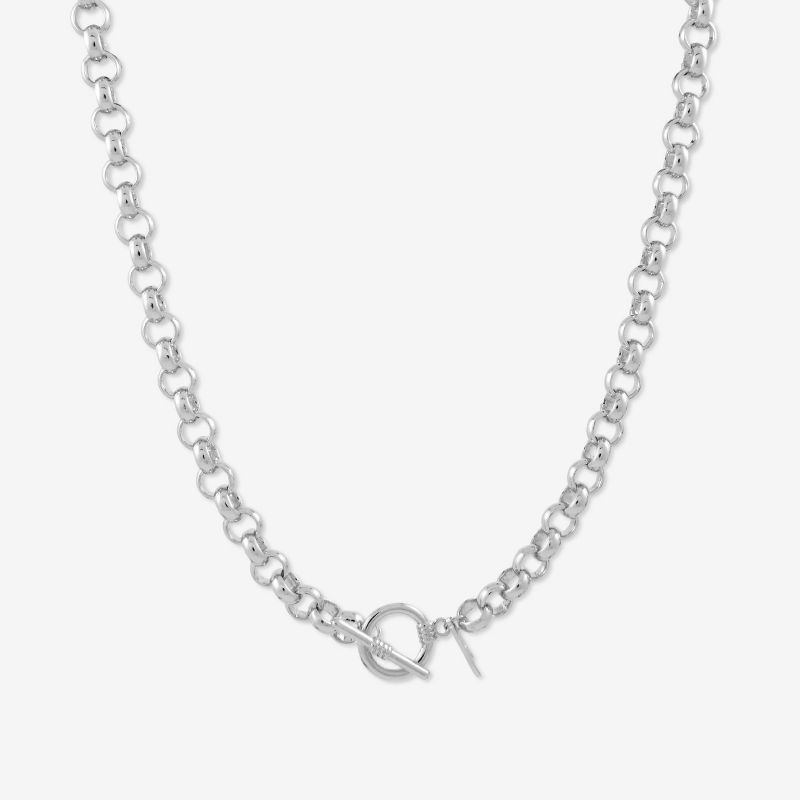 sanctuaire Round Chain Link Necklace Silver, 2 of 5
