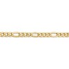 Black Bow Jewelry Men's 5.75mm, 14k Yellow Gold, Hollow Figaro Chain Bracelet - 2 of 4
