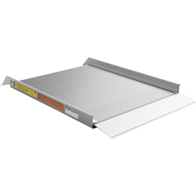 EZ-ACCESS TRAVERSE Single-Piece Walk Ramp w/5.5 Inch Self-Adjusting Bottom Transition Plate, Slip Proof Surface & Hook/Strap Safety Attachment