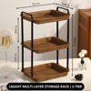 SUGIFT 2-Tier / 3-Tier Stainless Steel & Wood Serving Rack with Handles - 4 of 4