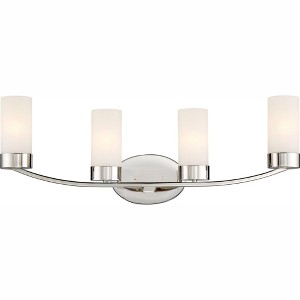 Nuvo Lighting Denver 4 - Light Vanity in  Polished Nickel - 1 of 1