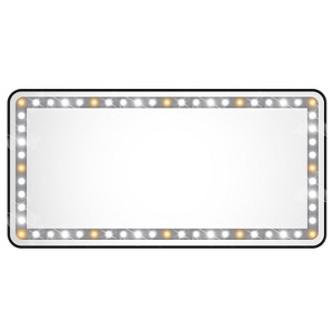 Garnen Car Sun Visor Mirror Makeup Mirror with Lights for Car, Universal Car Vanity Mirror With Lights LED, 3 Color Mode & Dimming with Straps - 1 of 4