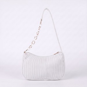Alilang Womens Small Corduroy Shoulder Bag with Mixed Chain Strap
