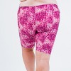 Calypsa Women's Chlorine Resistant High Waisted Long Bike Swim Shorts Plus Size - 2 of 4