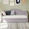 Sapphtopaz Twin Size Daybed with 2 Storage Drawers Wooden Platform Bed Frame with Handrail and Slats Support, Beds for Apartment, Bedroom - 2 of 4
