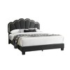 Royal Hampton Queen Size Bed, Charcoal Gray Wool Upholstery and LED, Glam Arch - 4 of 4