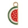 John Bead Sweet & Petite Charms 17x8mm Watermelon Slice, 10pcs - 2 of 4