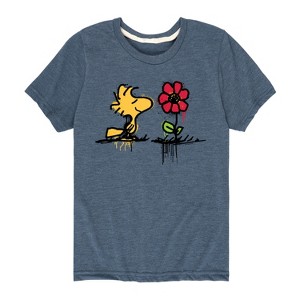 Boys' - Peanuts - Woodstock Rose Short Sleeve Graphic T-Shirt - 1 of 4