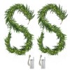 MOEPISY 2 Pcs 6ft Pre-lit Christmas Pine Garlands, Real Touch Artificial Norfolk Pine Garland - 3 of 4