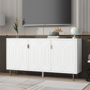 Sapphtopaz Modern TV Stand with 3 Doors for TVs Up to 70" Storage Cabinet with Adjustable Shelves and Clean Lines Console Table for Living Room - 1 of 4