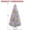 Vivatrees 7.5 Ft Prelit Artificial Christmas Tree, 10 Lighting Modes with Multi Colors, Metal Stand, Hinged Branches, Xmas Tree for Holiday, White - 3 of 4