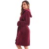 Just Love Womens Plush Solid Robe | Ladies Hooded Bathrobe - 2 of 4