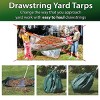 Moose Supply 8 Mil Drawstring Green Tarp Yardwork Leaf Hauler, 9' x 9' - 2 of 4