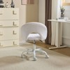 Karl Home |White 21 inch W Small Office Chair Task Chair With Wheels - 4 of 4