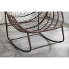 PAGED Oversized Rattan Accent Chair with Detachable Cotton Cushion, Patio Rocking Recliner Egg Chair for Porch & Backyard - 4 of 4