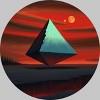 Men's Design By Humans Moon Pyramid By RemusCB T-Shirt - 2 of 4