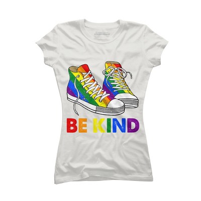 Adult Design By Humans Be Kind Sneakers LGBTQIA PrideBy Legato Tendo T-Shirt