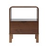 GDFStudio Wendall Solid Pine Wood Nightstand with Drawer and Curved Top - 4 of 4