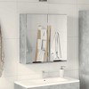 vidaXL Mirror Cabinet Concrete Grey Engineered Wood and Glass Medium - 3 of 4