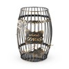 True Display Wine Kitchen, Barrel Cage Holder Collector Decorative Vino Cork Storage Box Container Gift, Set of 1, Brown - 3 of 4