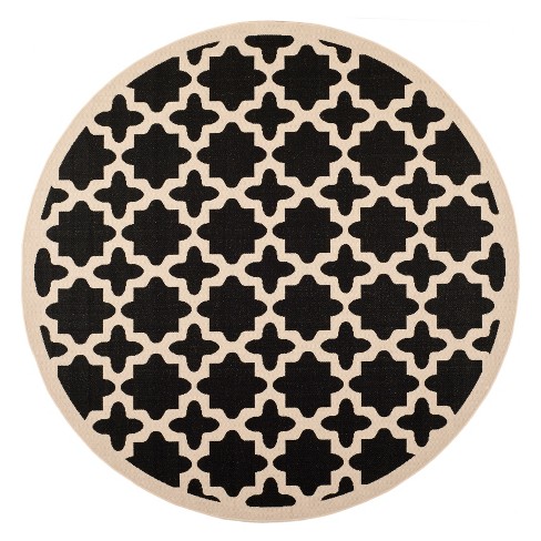 2'7 X 5' Santorini Outdoor Rug Black/bone - Safavieh : Target