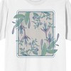Fuchsia Flower Crew Neck Short Sleeve White Adult T-shirt - 2 of 4