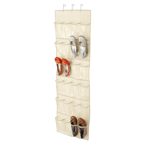 Honey Can Do Over The Door Clear Shoe Organizer And Storage Rack Natural