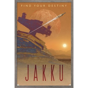 Trends International Star Wars: Jakku - Visit Jakku by Russell Walks 23 Framed Wall Poster Prints - 1 of 4