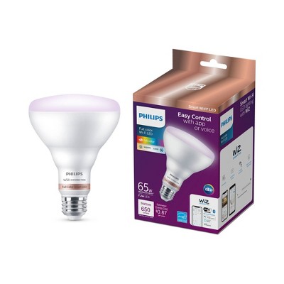 Philips Smart 65W Color BR30 1P: Multicolored LED, Dimmable, Voice Control, Energy Star, 22.8-Year Life, E26 Base