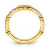 Black Bow Jewelry 2mm 14k Yellow Gold Citrine & .08 Ctw Diamond Stackable Band - 2 of 4
